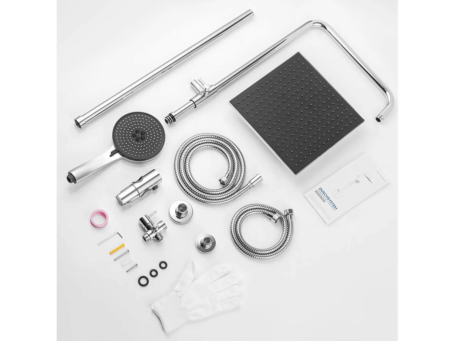 Colonne de Douche sans Robinetterie Réglable Colonne Douche pour Baignoire Ensemble Douche acve Douchette Douche Pommeau de Douche