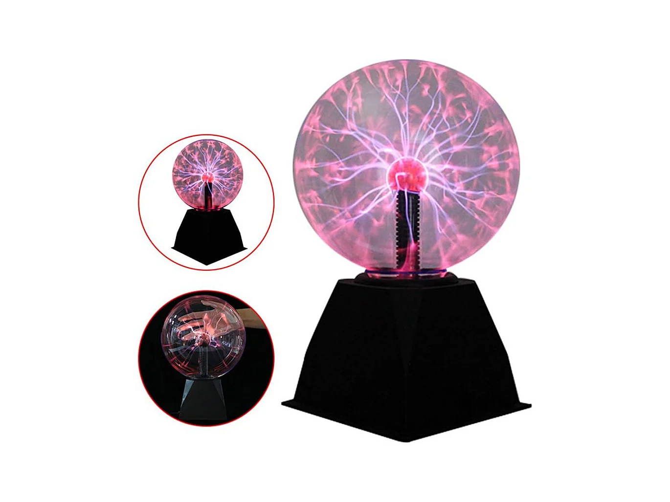 Boule magique plasma 5 pouces, boule lumineuse tactile en verre, boule lumineuse plasma en cristal, boule lumineuse électrique, décoration de fête