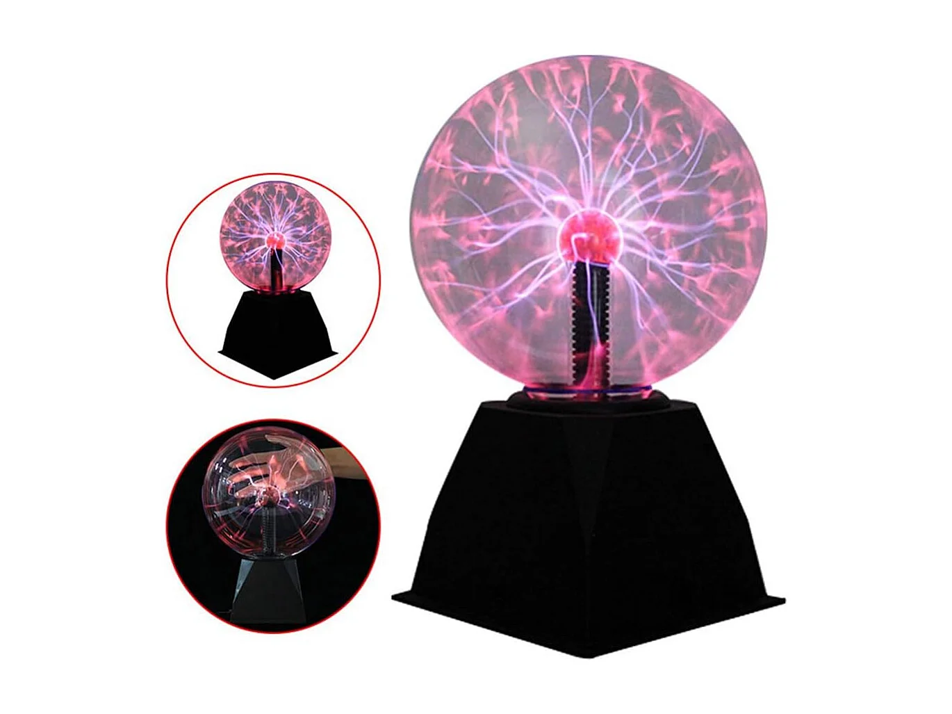 Boule magique plasma 5 pouces, boule lumineuse tactile en verre, boule lumineuse plasma en cristal, boule lumineuse électrique, décoration de fête