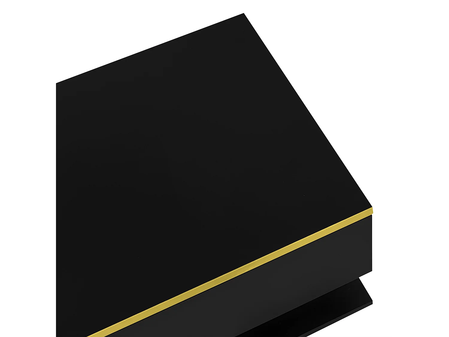 Tavolino moderno in vetro con illuminazione LED - pannelli di particelle - nero