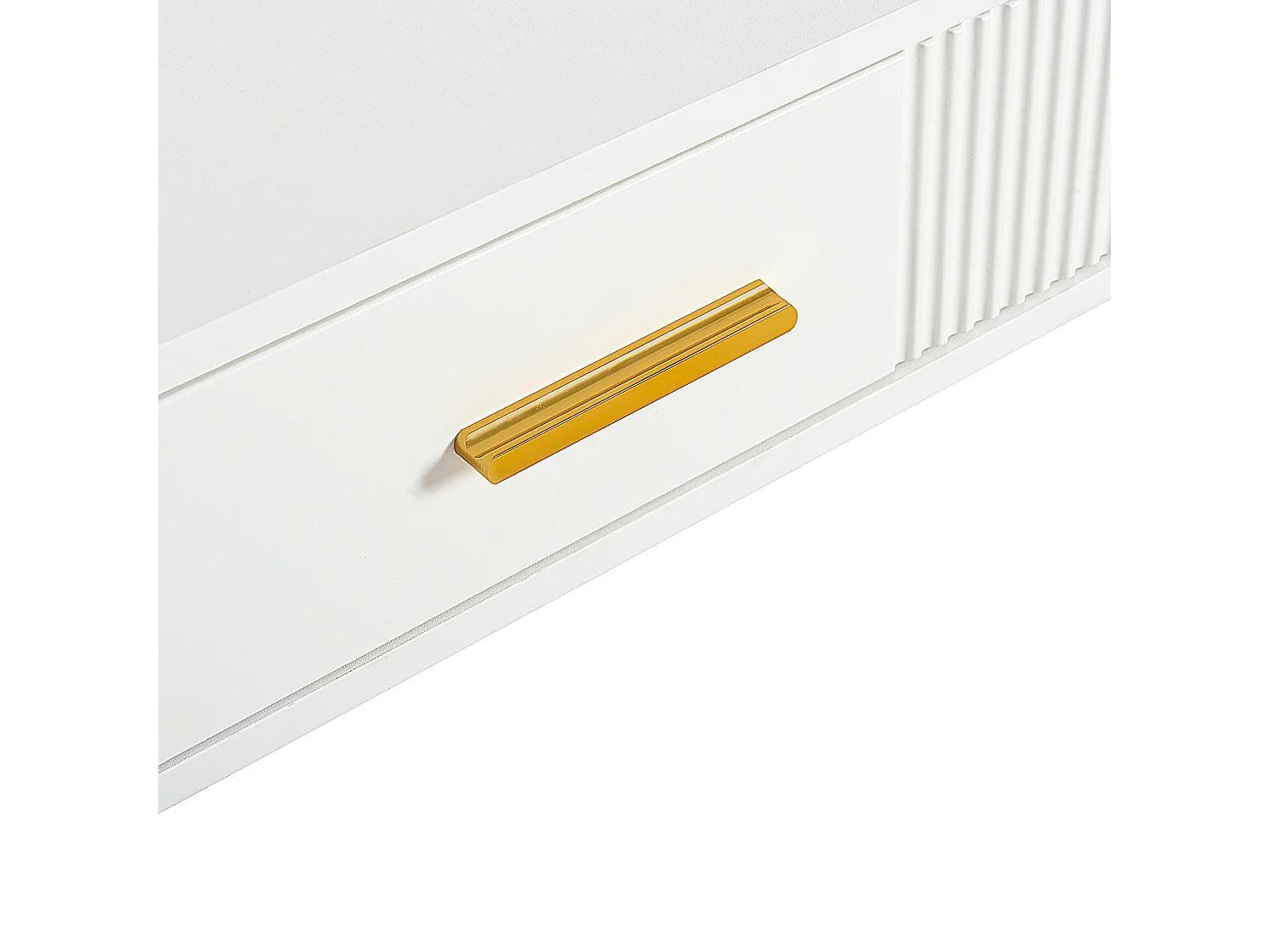 Penteadeira 100x40x76 cm - com 2 gavetas - pernas de metal - branco (sem espelho)