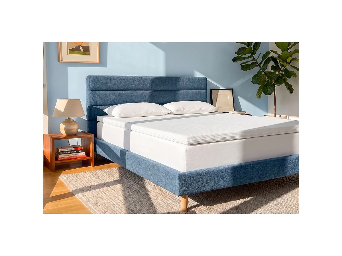 Surmatelas Cocoon Plus 90 x 200 x 6 cm enveloppant mousse HD et mémoire de forme