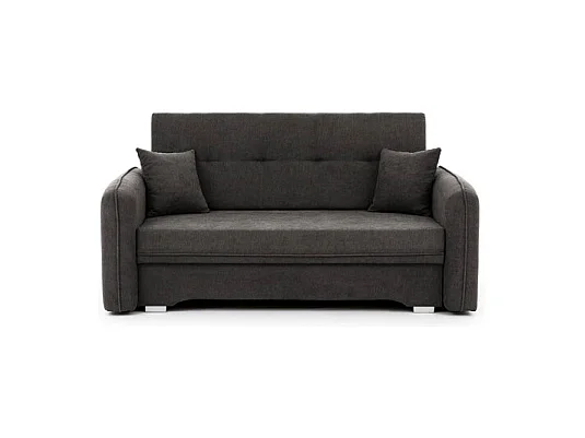 Canapé convertible 2 places SORAYA en tissu - Gris anthracite