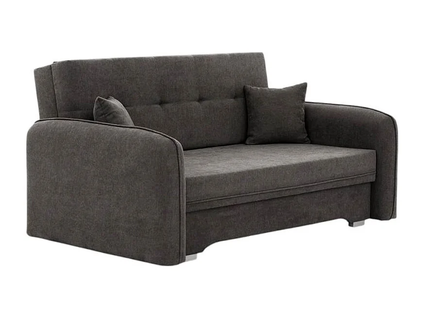 Canapé convertible 2 places SORAYA en tissu - Gris anthracite
