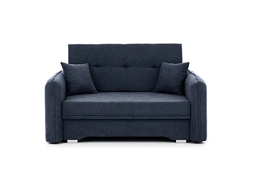 Canapé convertible 2 places SORAYA en tissu - Bleu