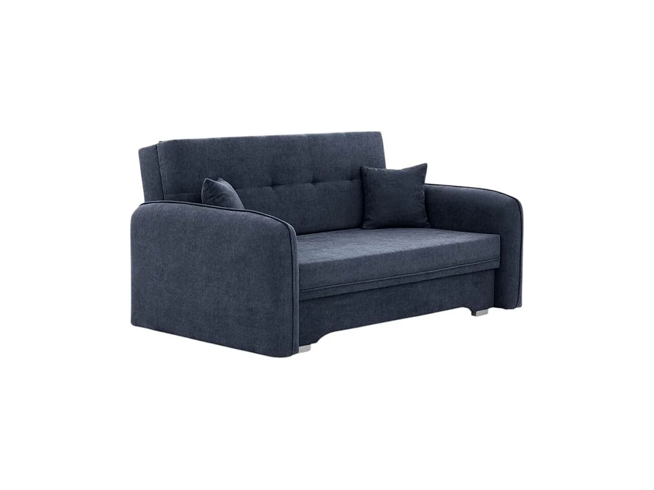 Canapé convertible 2 places SORAYA en tissu - Bleu