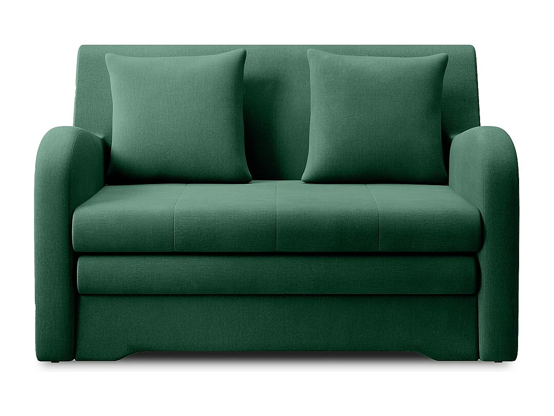 Canapé convertible 2 places SELMA en tissu - Vert