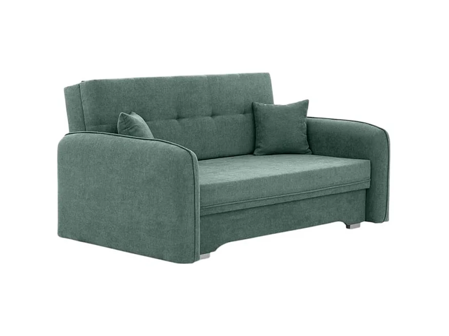 Canapé convertible 2 places SORAYA en tissu - Vert