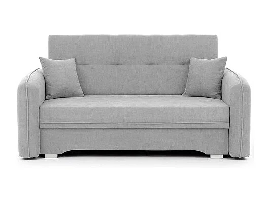 Canapé convertible 2 places SORAYA en tissu - Gris perle