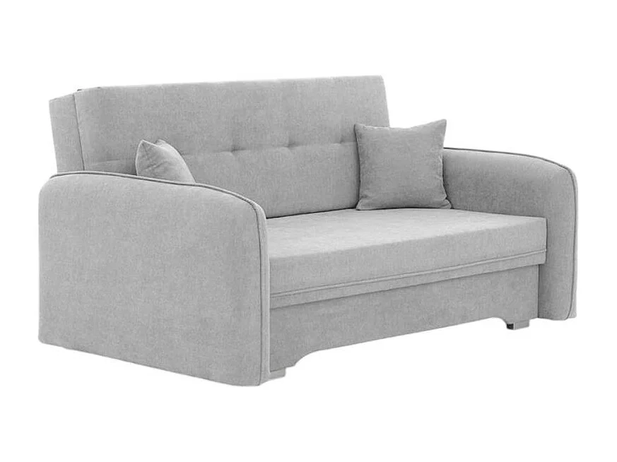 Canapé convertible 2 places SORAYA en tissu - Gris perle