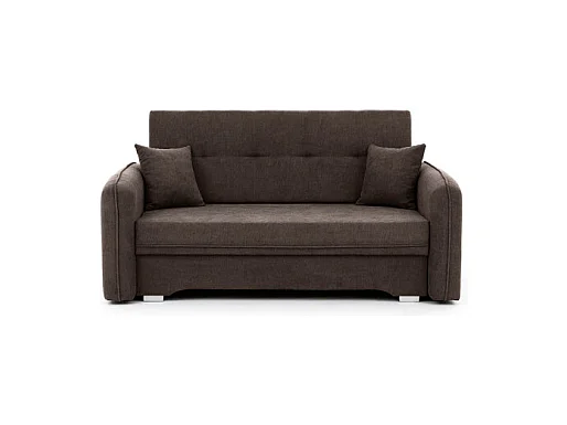 Canapé convertible 2 places SORAYA en tissu - Marron