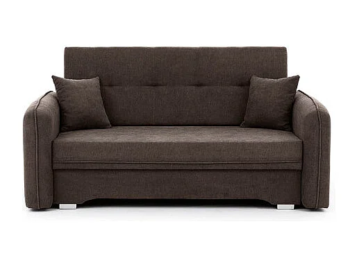 Canapé convertible 2 places SORAYA en tissu - Marron
