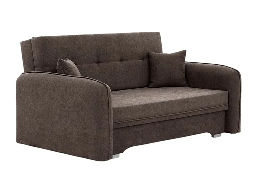 Canapé convertible 2 places SORAYA en tissu - Marron