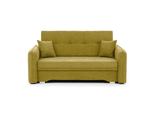 Canapé convertible 2 places SORAYA en tissu - Jaune