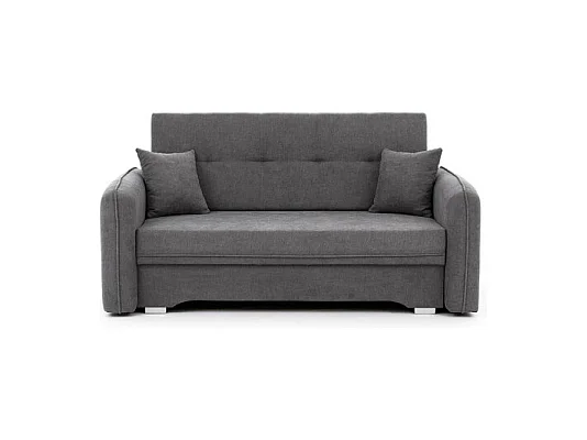 Canapé convertible 2 places SORAYA en tissu - Gris clair