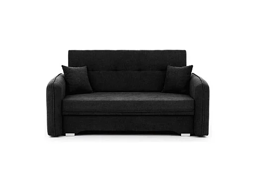 Canapé convertible 2 places SORAYA en tissu - Gris anthracite