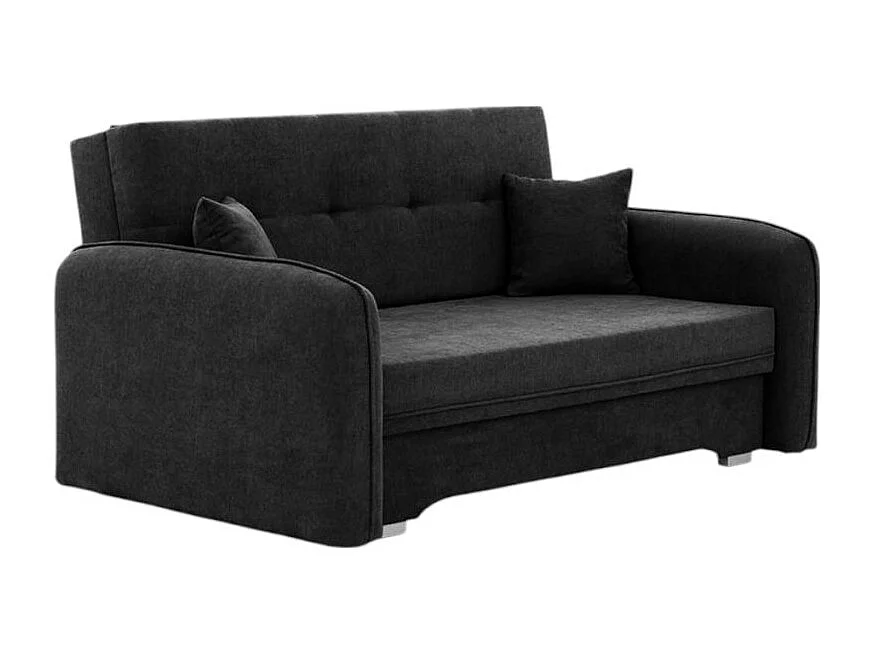 Canapé convertible 2 places SORAYA en tissu - Gris anthracite