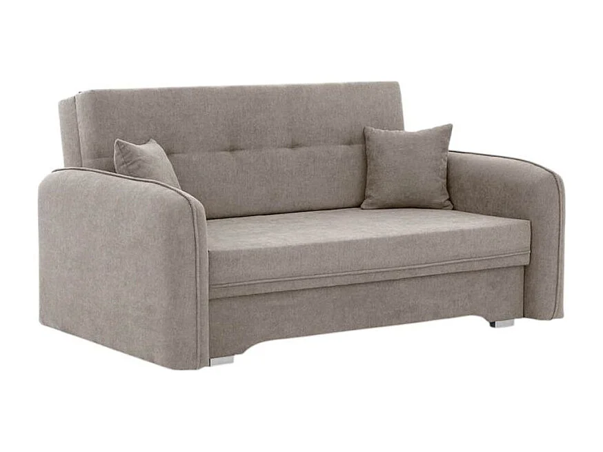 Canapé convertible 2 places SORAYA en tissu - Beige