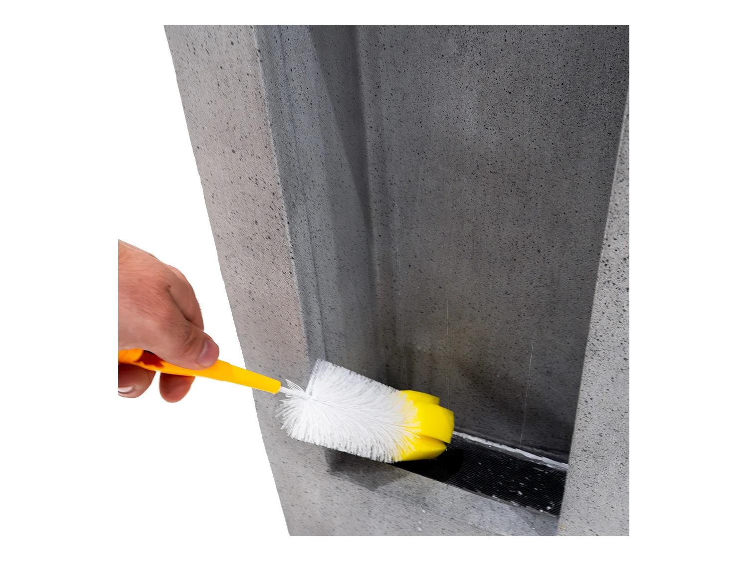 Fontana Cascata da Esterno in Cemento Grigio con 2 Luci LED Bianche Calde, Pompa Elettrica con Cavo da 7m, Decorazione da Giardino Serenity Falls + Spazzola Inclusa