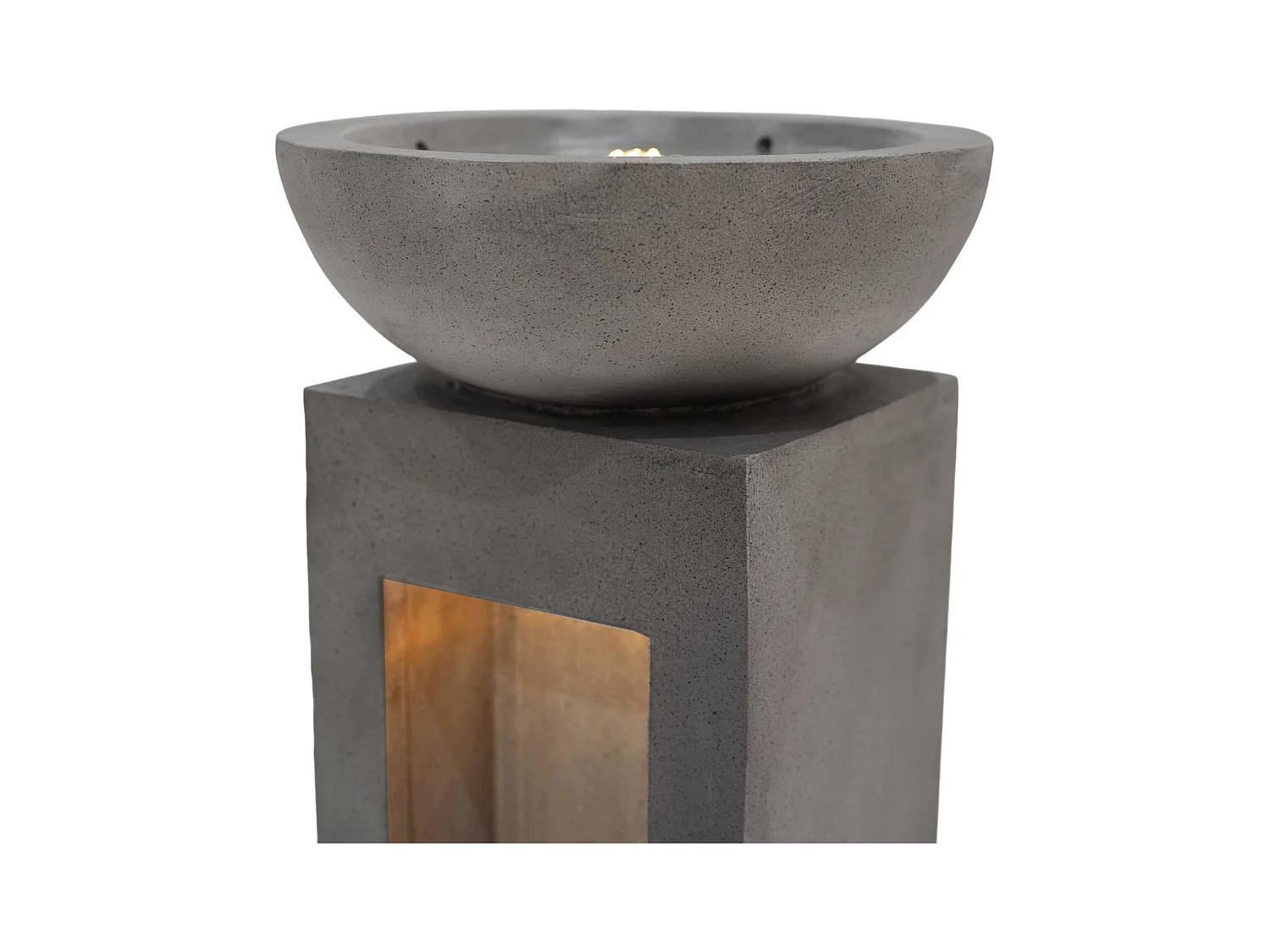 Fontana Cascata da Esterno in Cemento Grigio con 2 Luci LED Bianche Calde, Pompa Elettrica con Cavo da 7m, Decorazione da Giardino Serenity Falls + Spazzola Inclusa