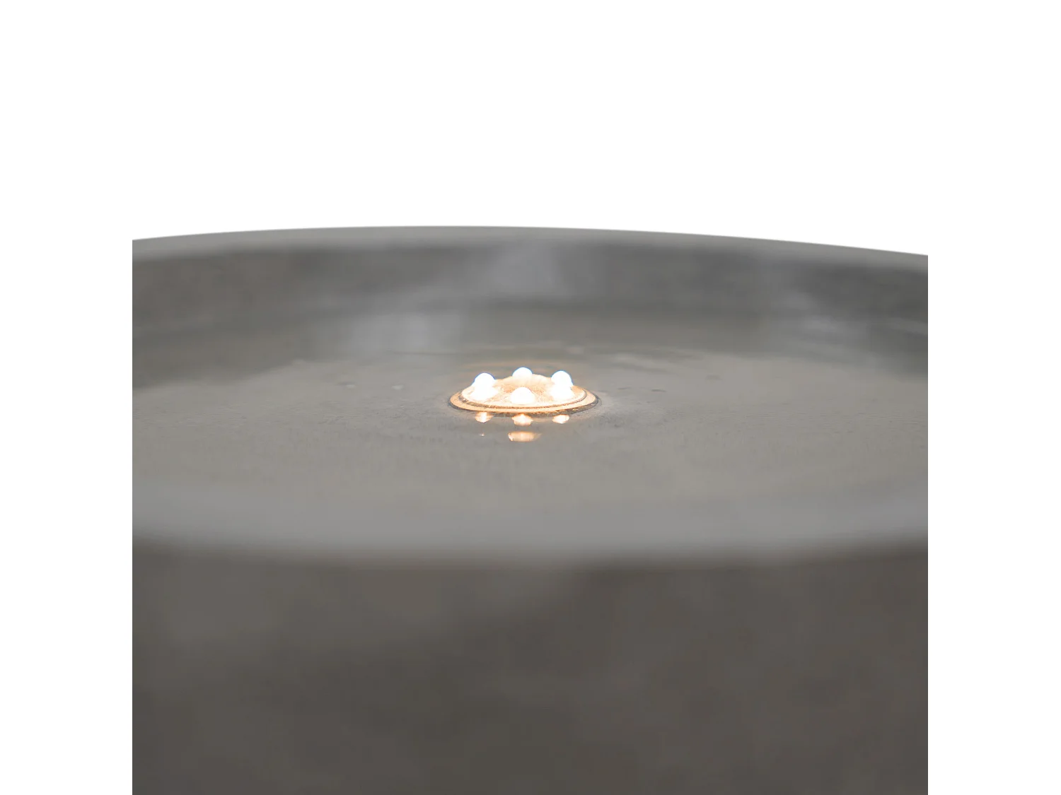 Fontana Cascata da Esterno in Cemento Grigio con 2 Luci LED Bianche Calde, Pompa Elettrica con Cavo da 7m, Decorazione da Giardino Serenity Falls + Spazzola Inclusa