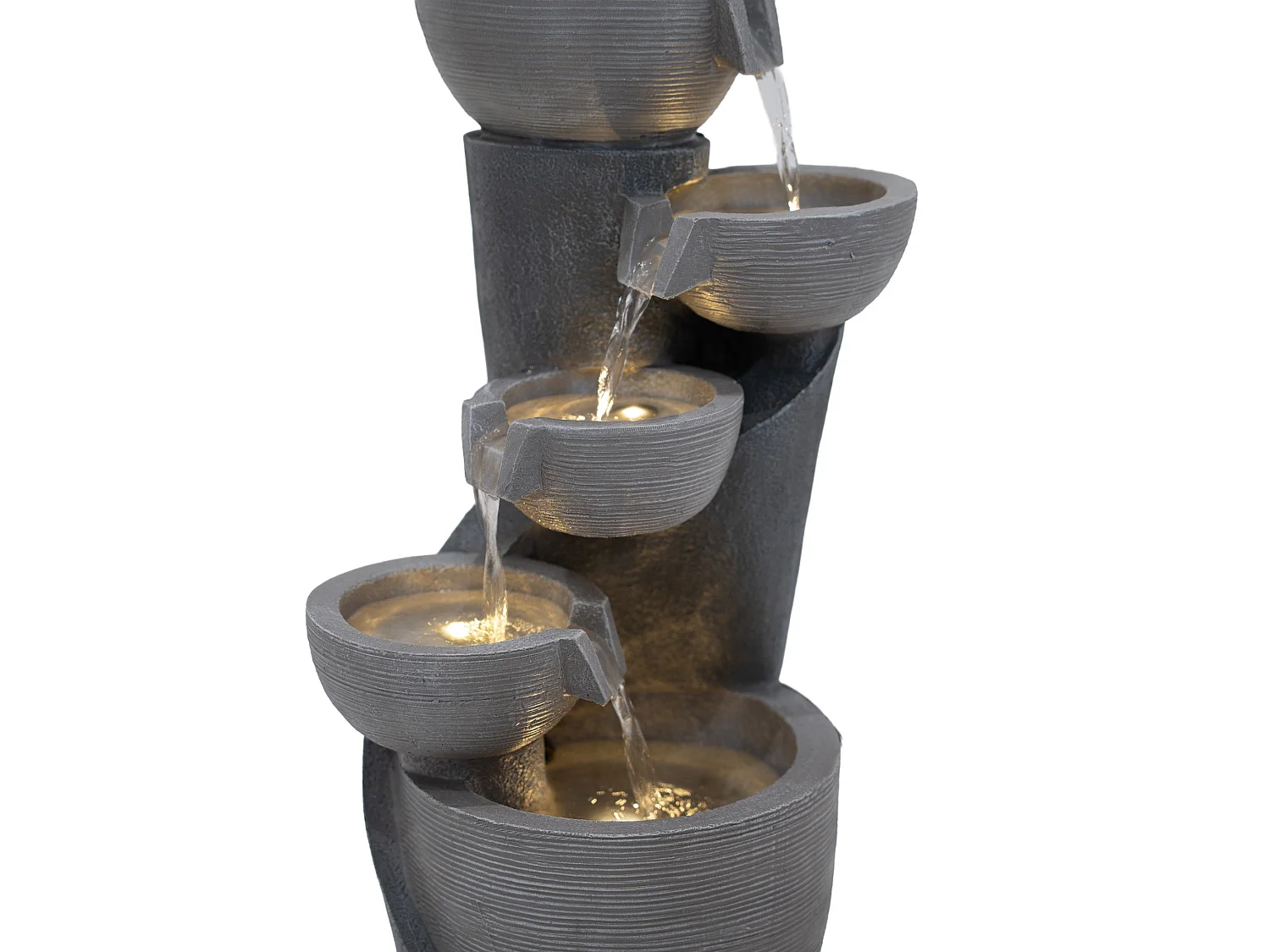 Fontaine de Jardin Cascade Électrique « Illusion Lagoon » Extérieure LED Pompe