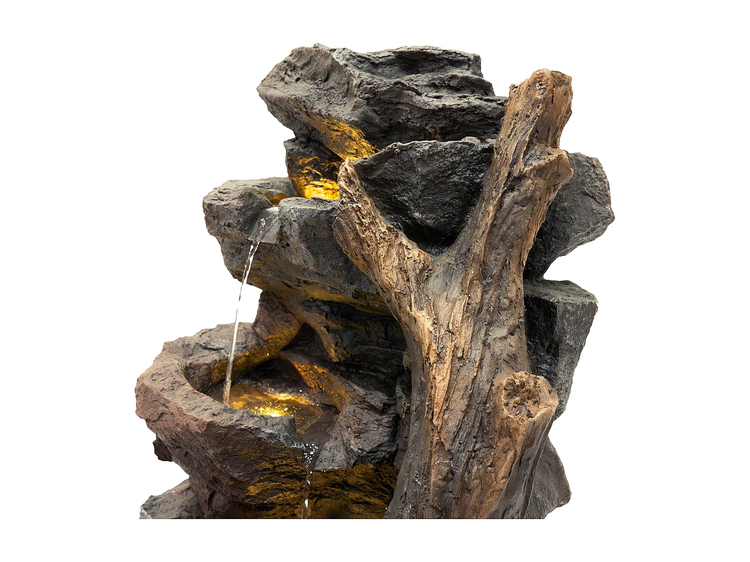 Fontaine de Jardin Cascade Électrique « Willow Springs » Extérieure LED Pompe