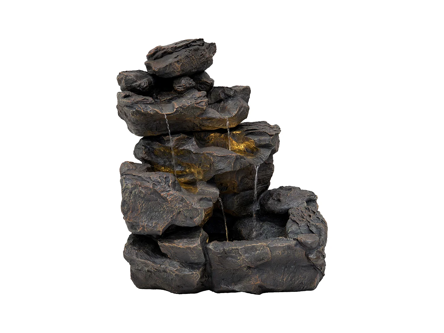 Fontaine de Jardin Rustic Rapids Avec Éclairage LED