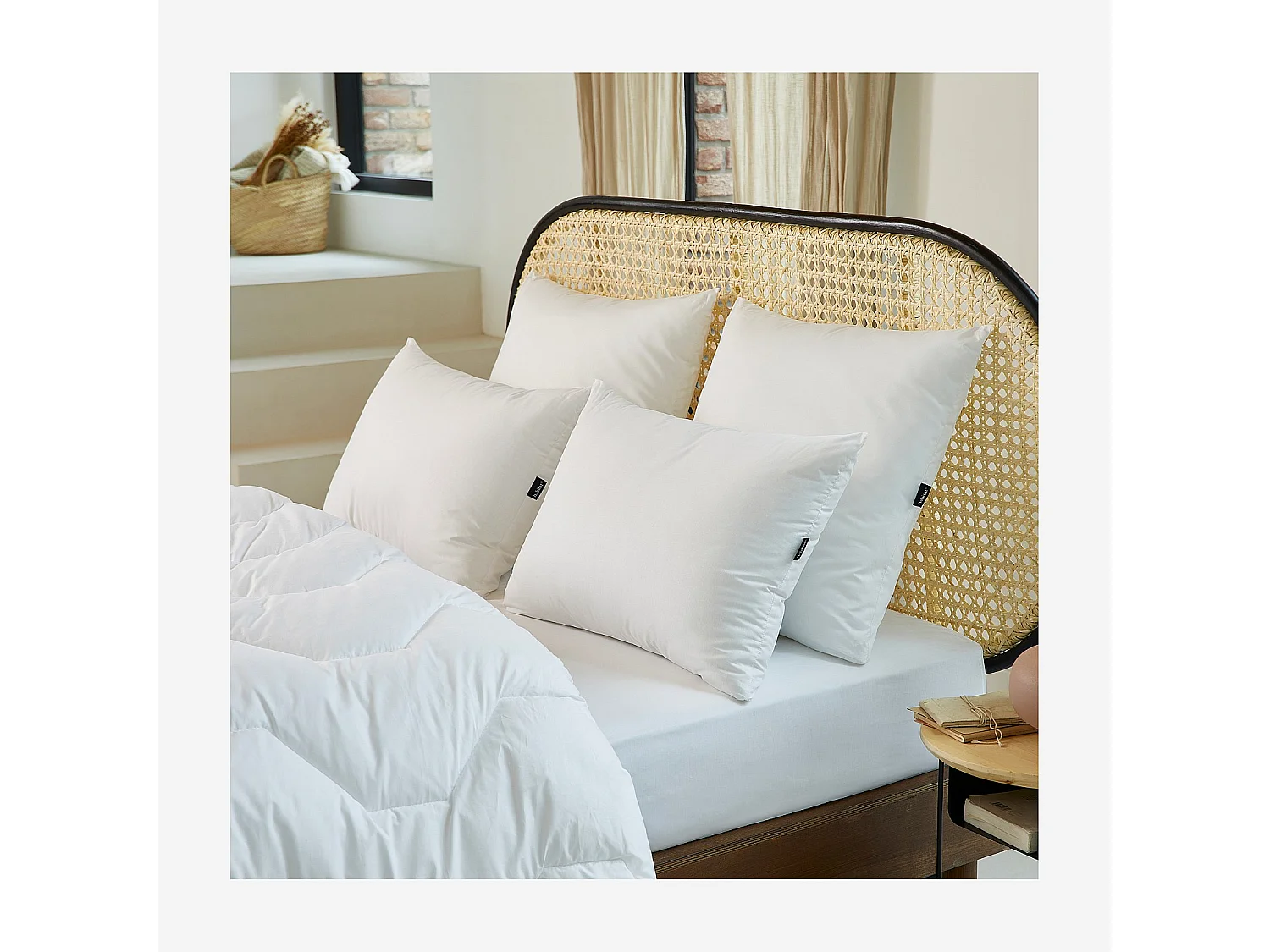 Habitat - Oreiller medium en synthétique - 550 g - 50 x 70 cm - Souffle de lin