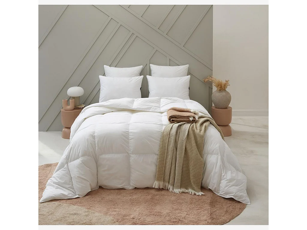 Habitat - Oreiller moelleux en synthétique - 450 g - 65 x 65 cm - Esprit duvet