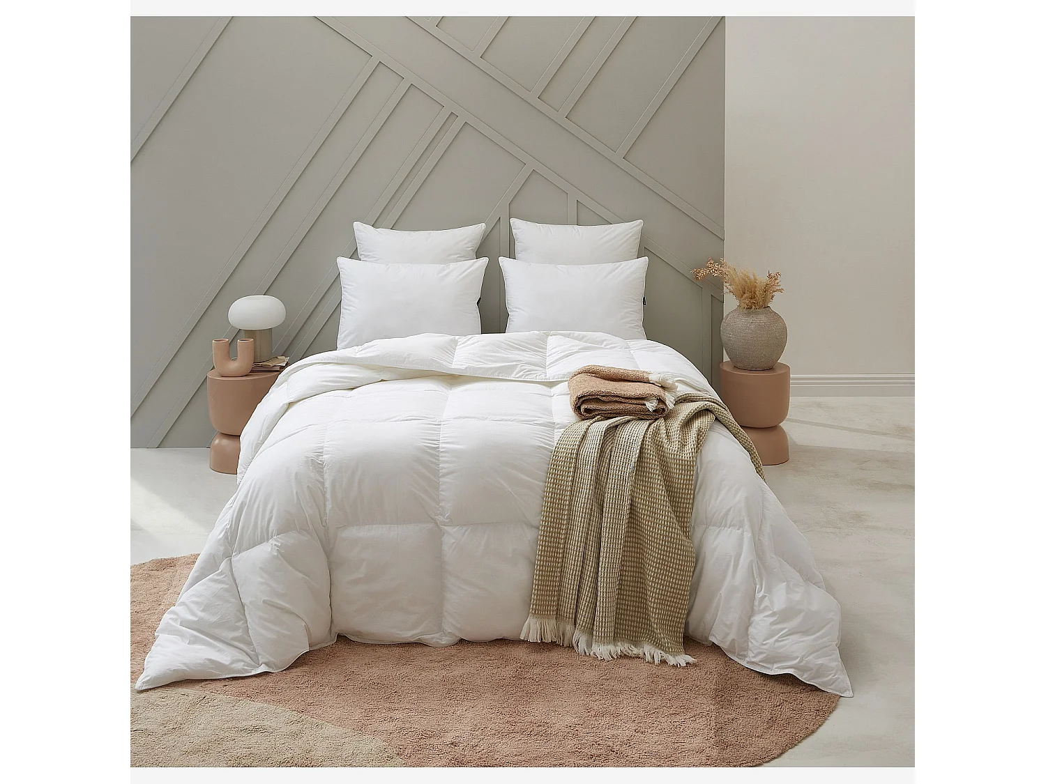 Oreiller moelleux en synthétique - 450 g - 65 x 65 cm
