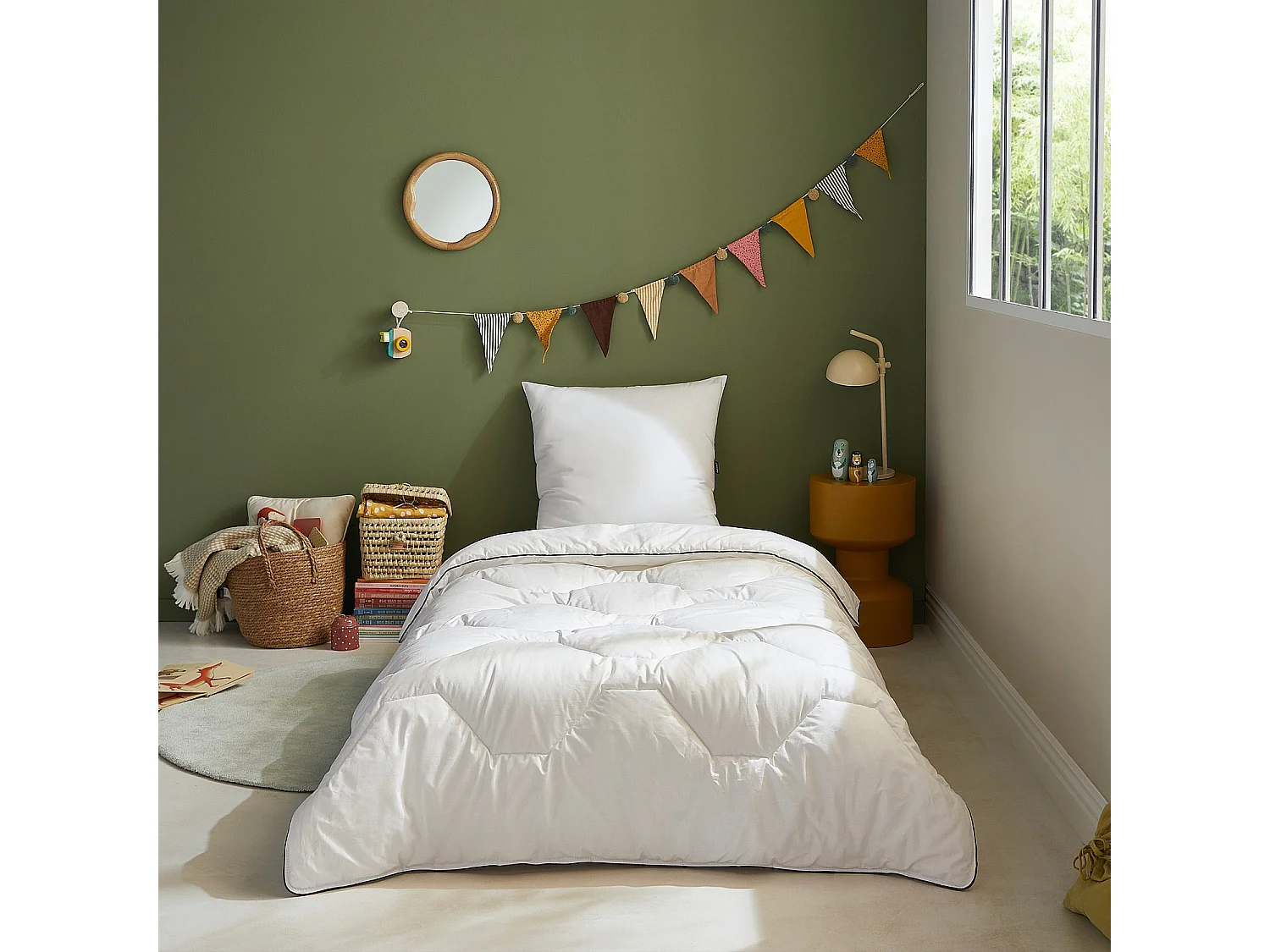 Oreiller medium en synthétique - 600 g - 65 x 65 cm