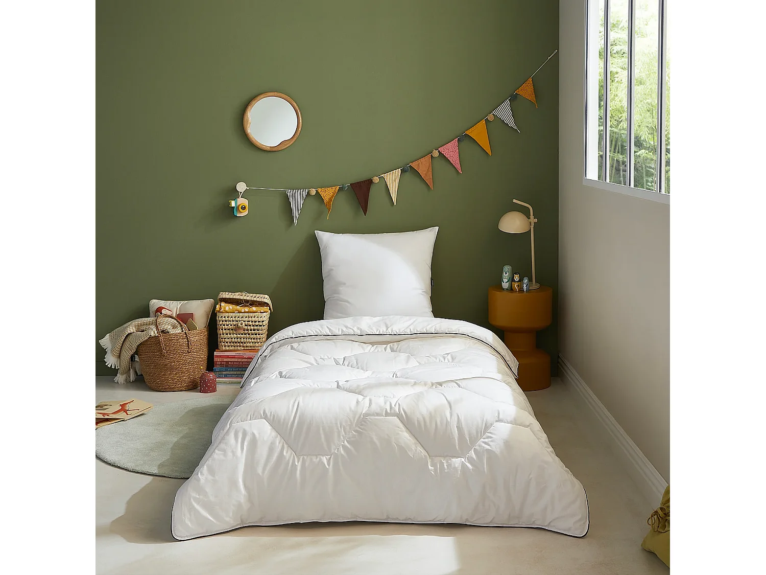 Oreiller medium en synthétique - 600 g - 65 x 65 cm