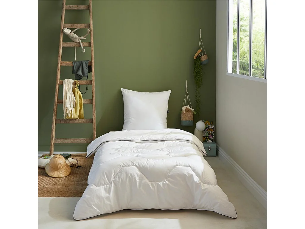 Habitat - Oreiller medium en synthétique - 550 g - 65 x 65 cm - Souffle de lin