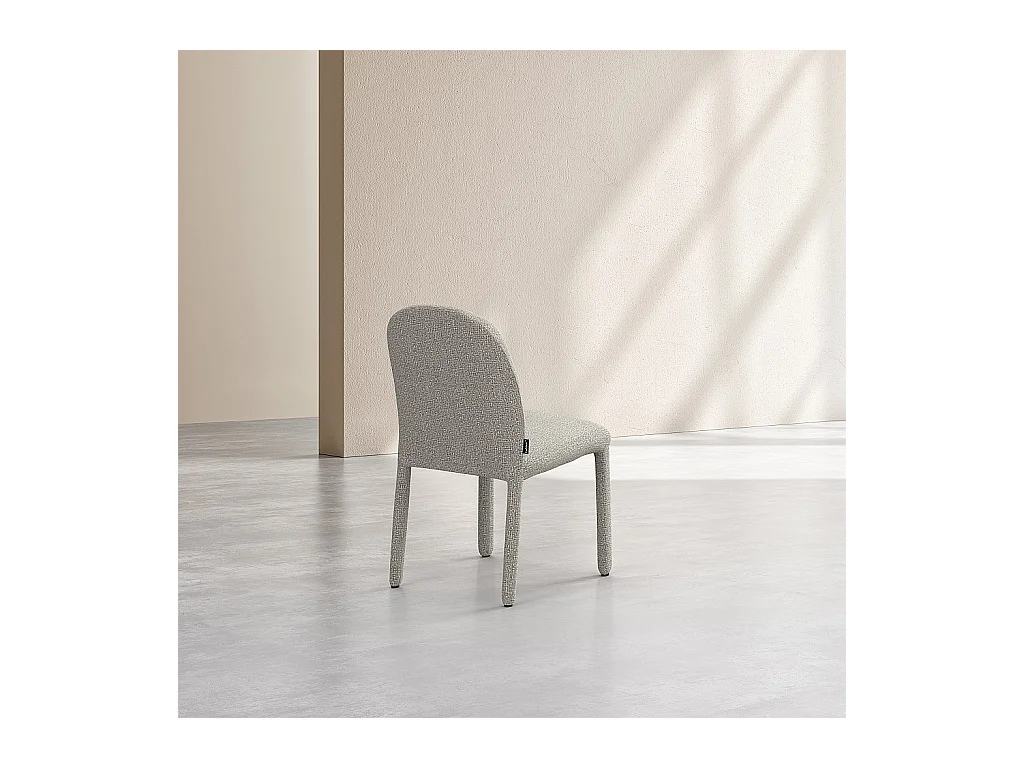 Habitat - Lot de 2 chaises en tissu texturé - Gris clair - Napili