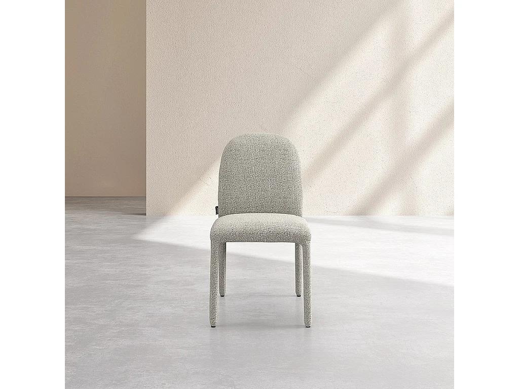 Habitat - Lot de 2 chaises en tissu texturé - Gris clair - Napili