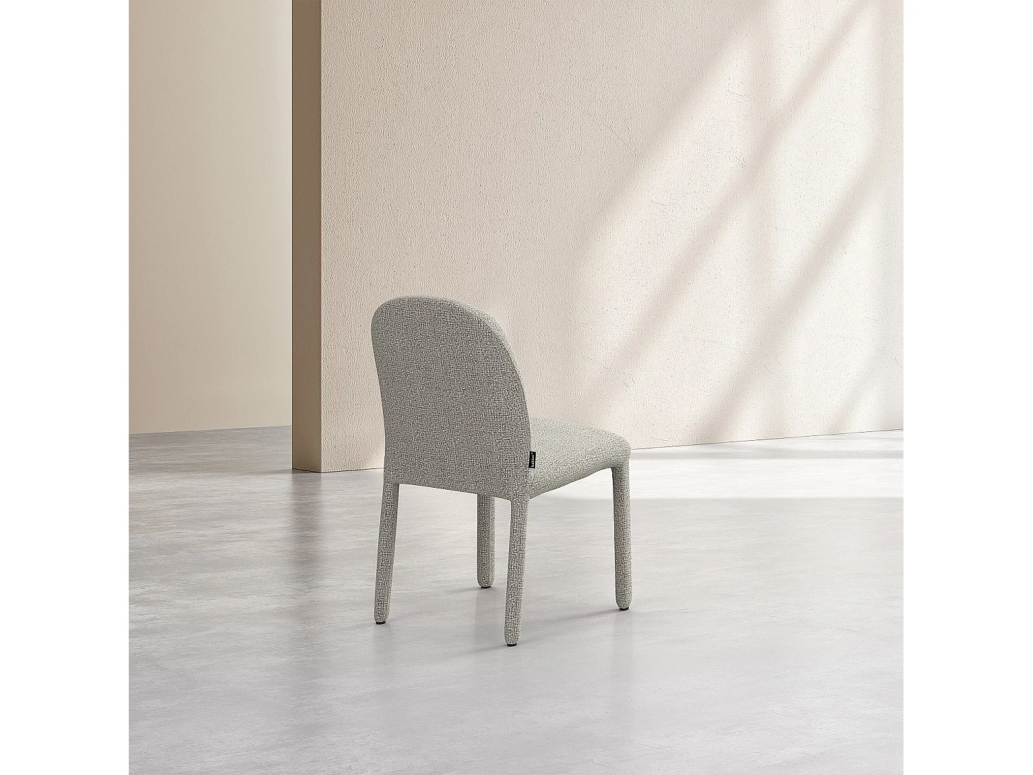 Lot de 2 chaises en tissu texturé - Gris clair