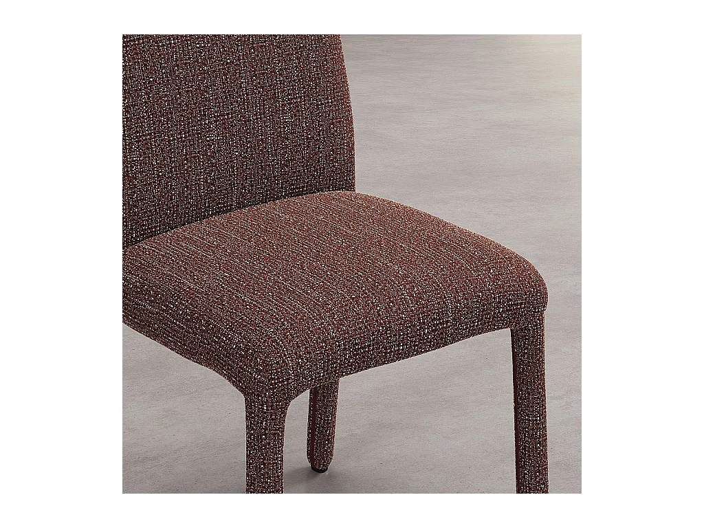 Habitat - Lot de 2 chaises en tissu texturé - Bordeaux chiné - Napili