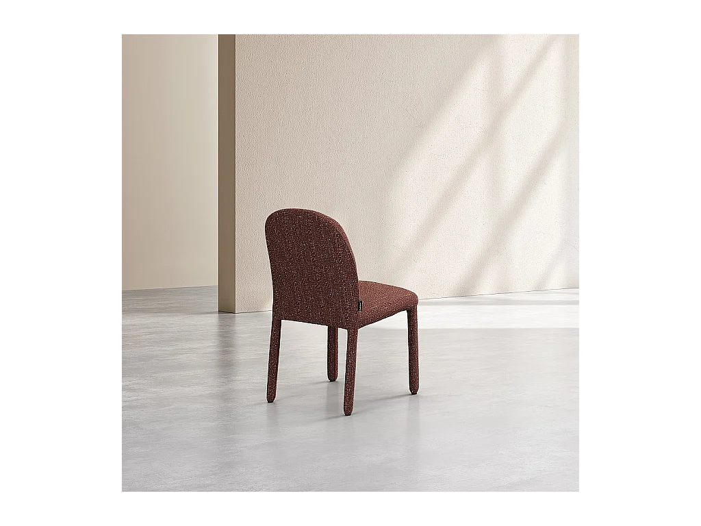 Habitat - Lot de 2 chaises en tissu texturé - Bordeaux chiné - Napili