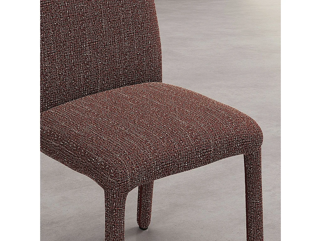 Habitat - Lot de 2 chaises en tissu texturé - Bordeaux chiné - Napili