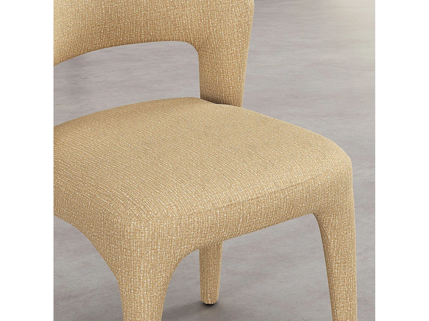 Habitat - Lot de 2 chaises en tissu texturé - Jaune chiné - Rimaka