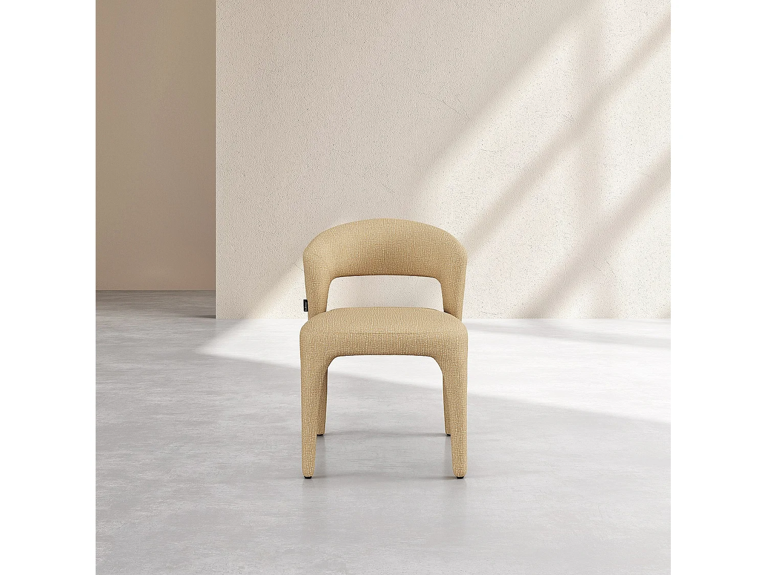 Lot de 2 chaises en tissu texturé - Jaune chiné