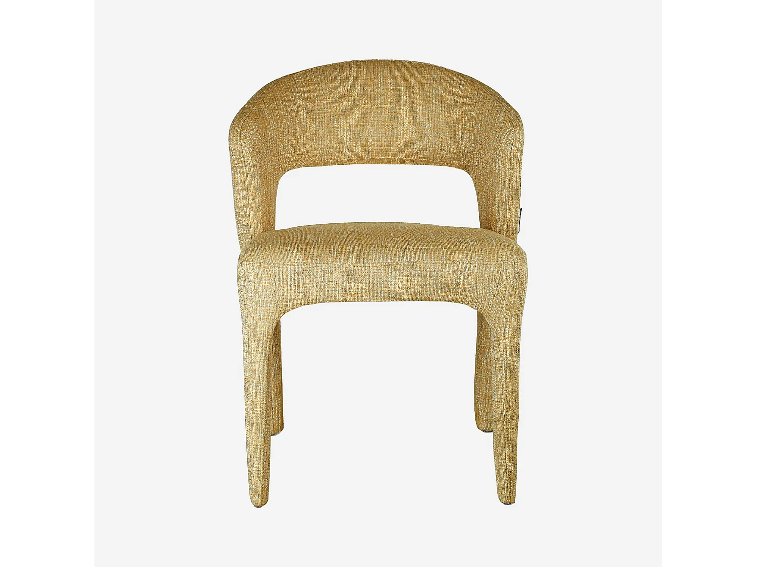 Lot de 2 chaises en tissu texturé - Jaune chiné