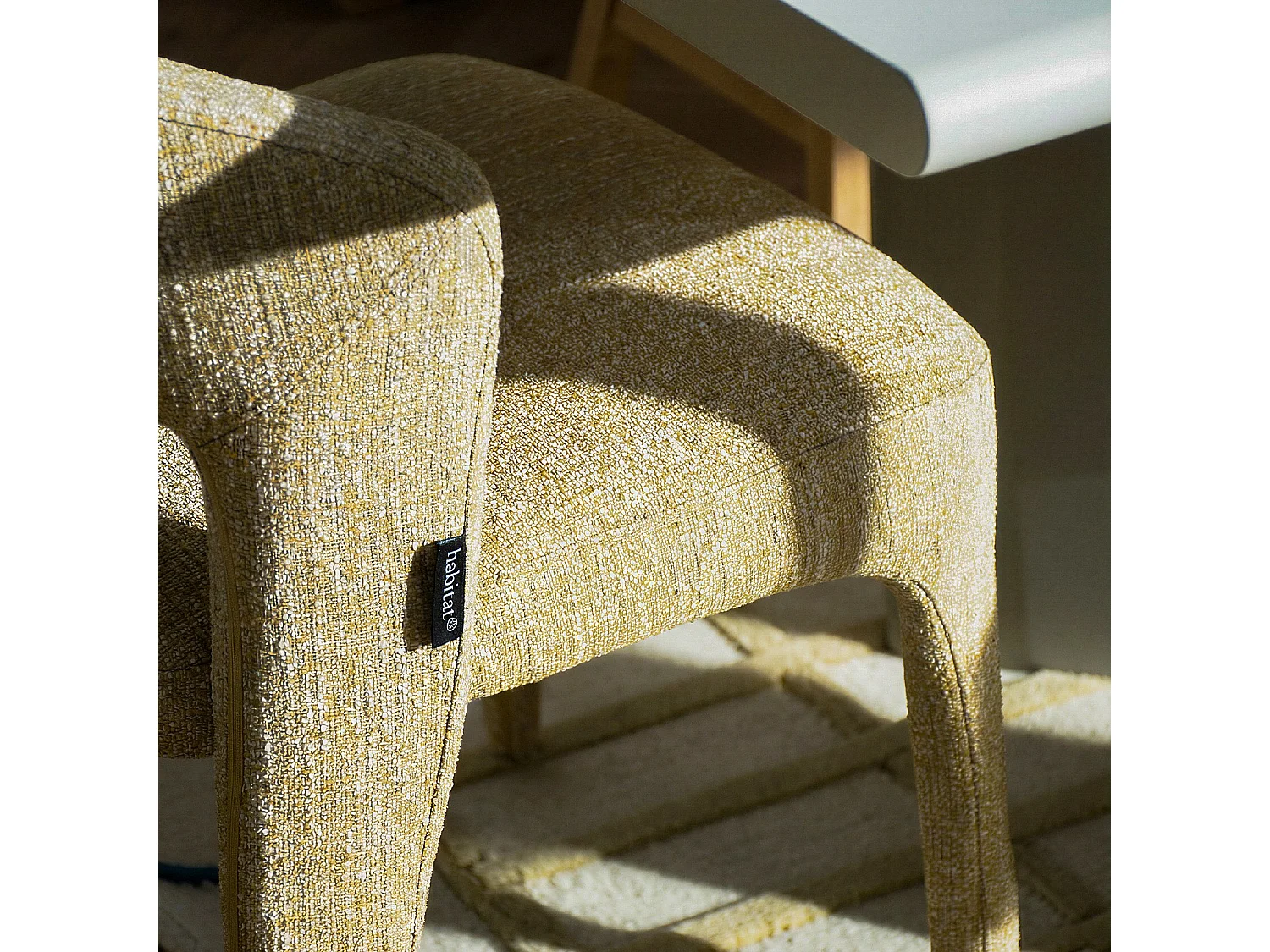 Habitat - Lot de 2 chaises en tissu texturé - Jaune chiné - Rimaka