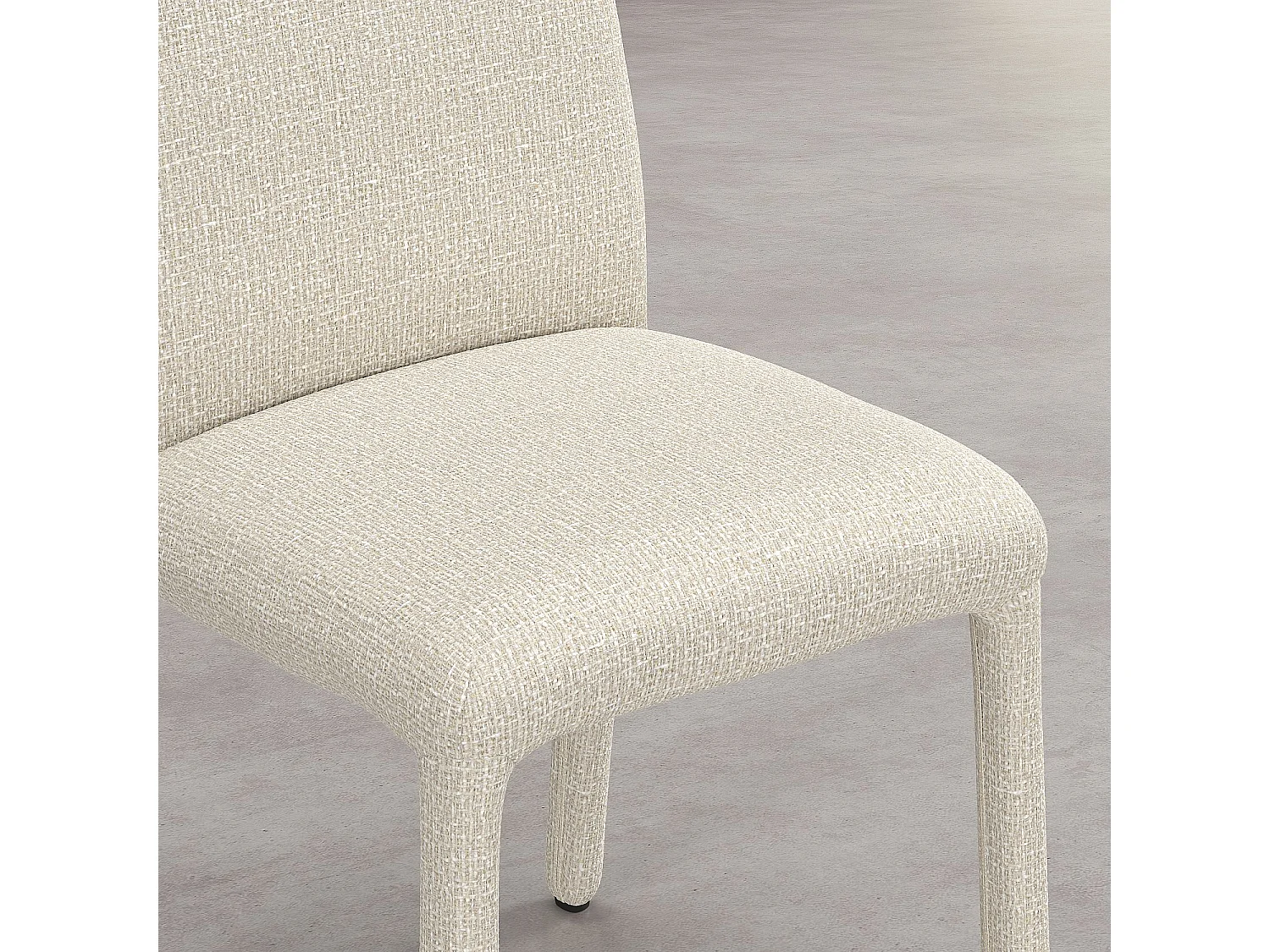 Lot de 2 chaises en tissu texturé - Sable blanc