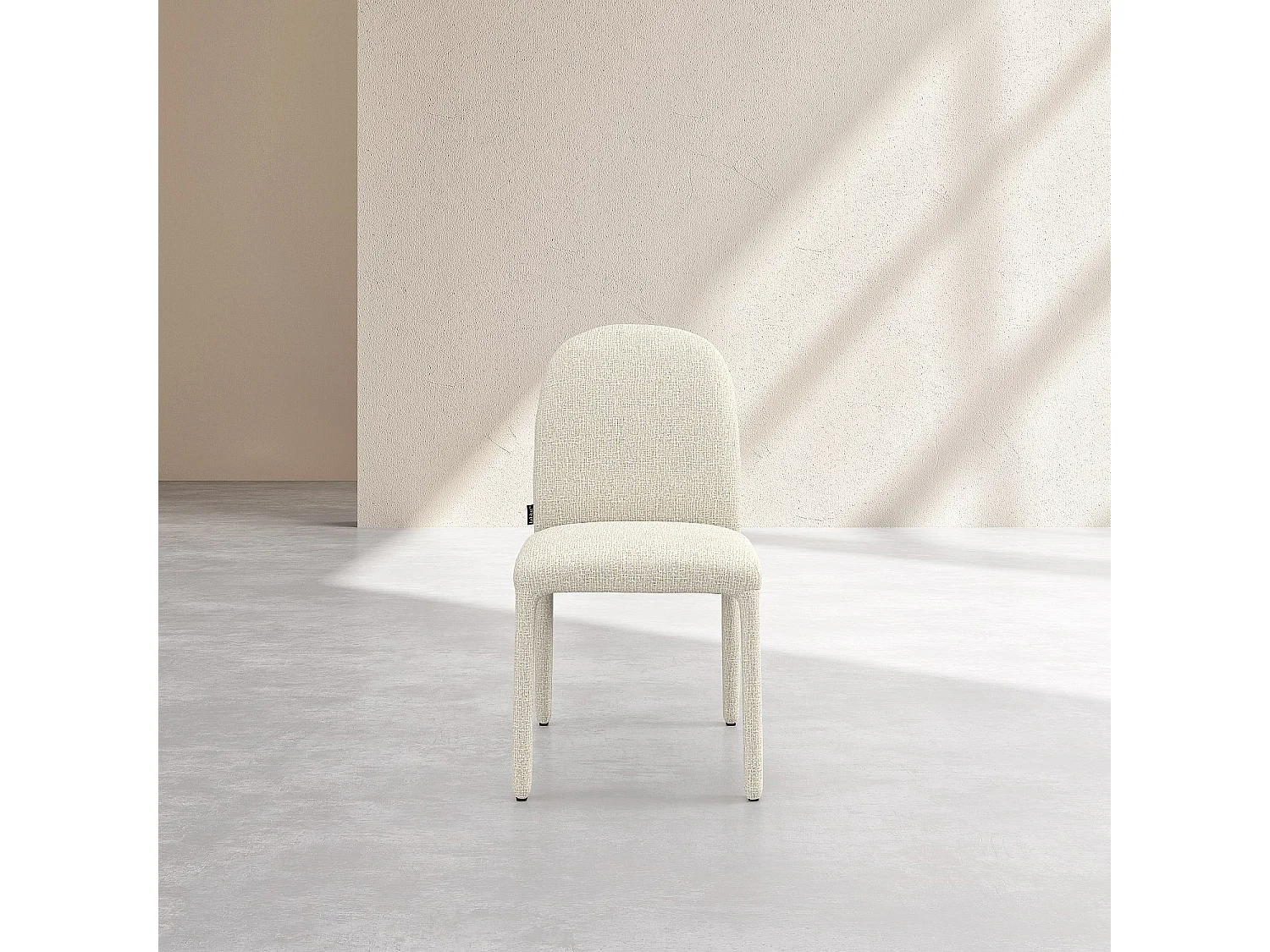 Lot de 2 chaises en tissu texturé - Sable blanc