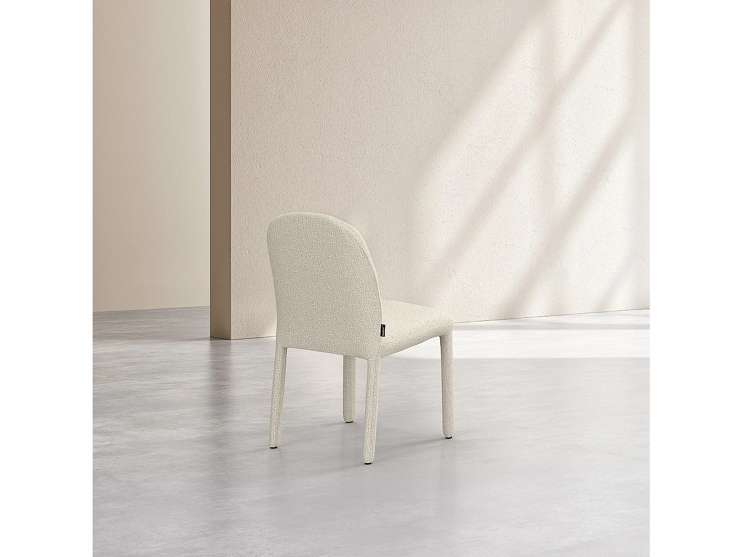 Lot de 2 chaises en tissu texturé - Sable blanc