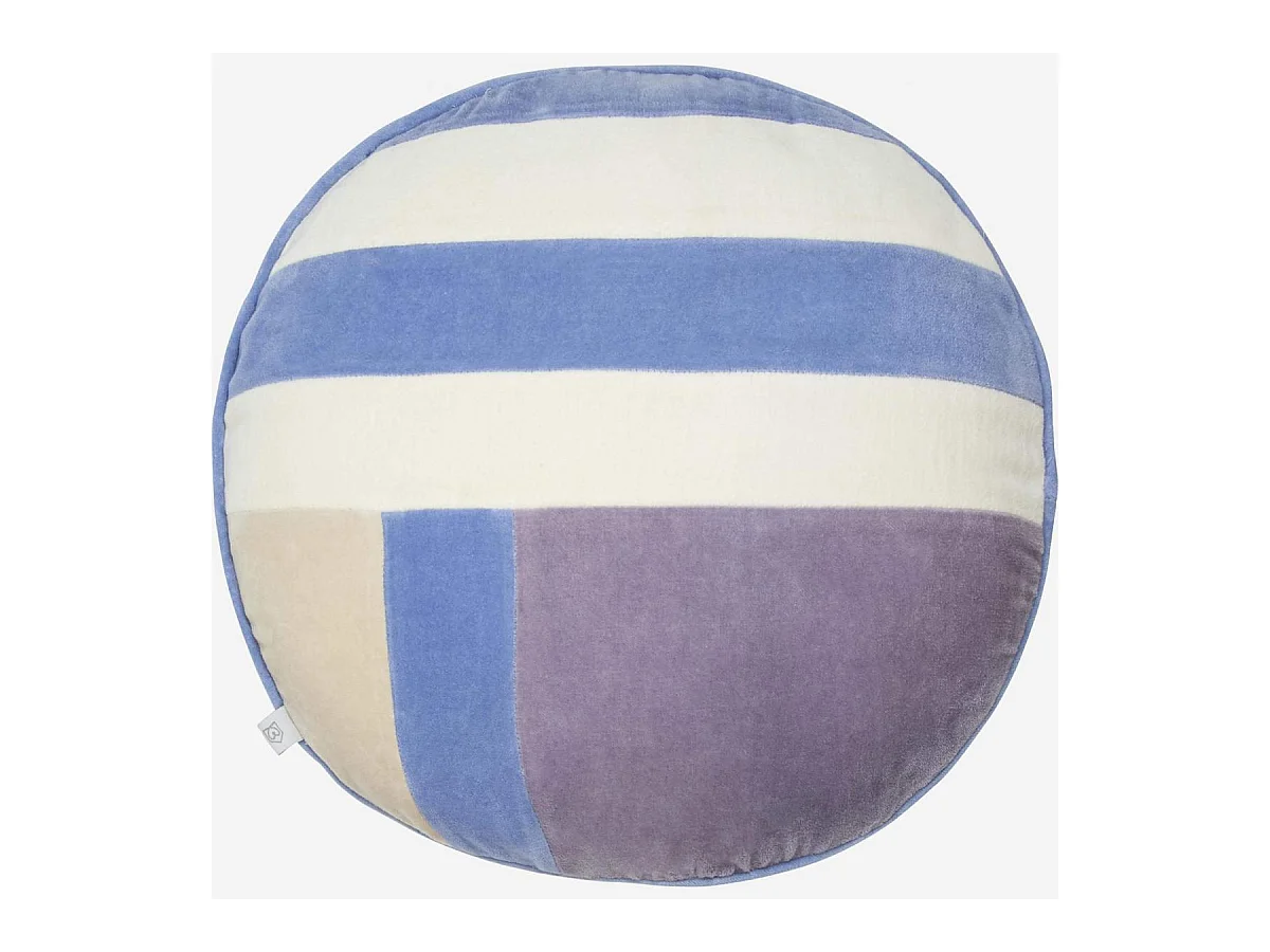 Habitat - Coussin rond en velours - 40 cm - Lilas - Prune