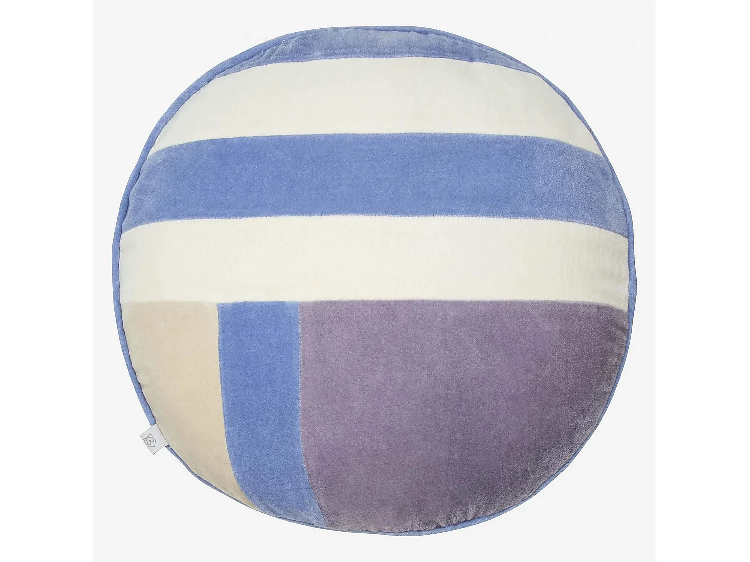 Coussin rond en velours - 40 cm - Lilas