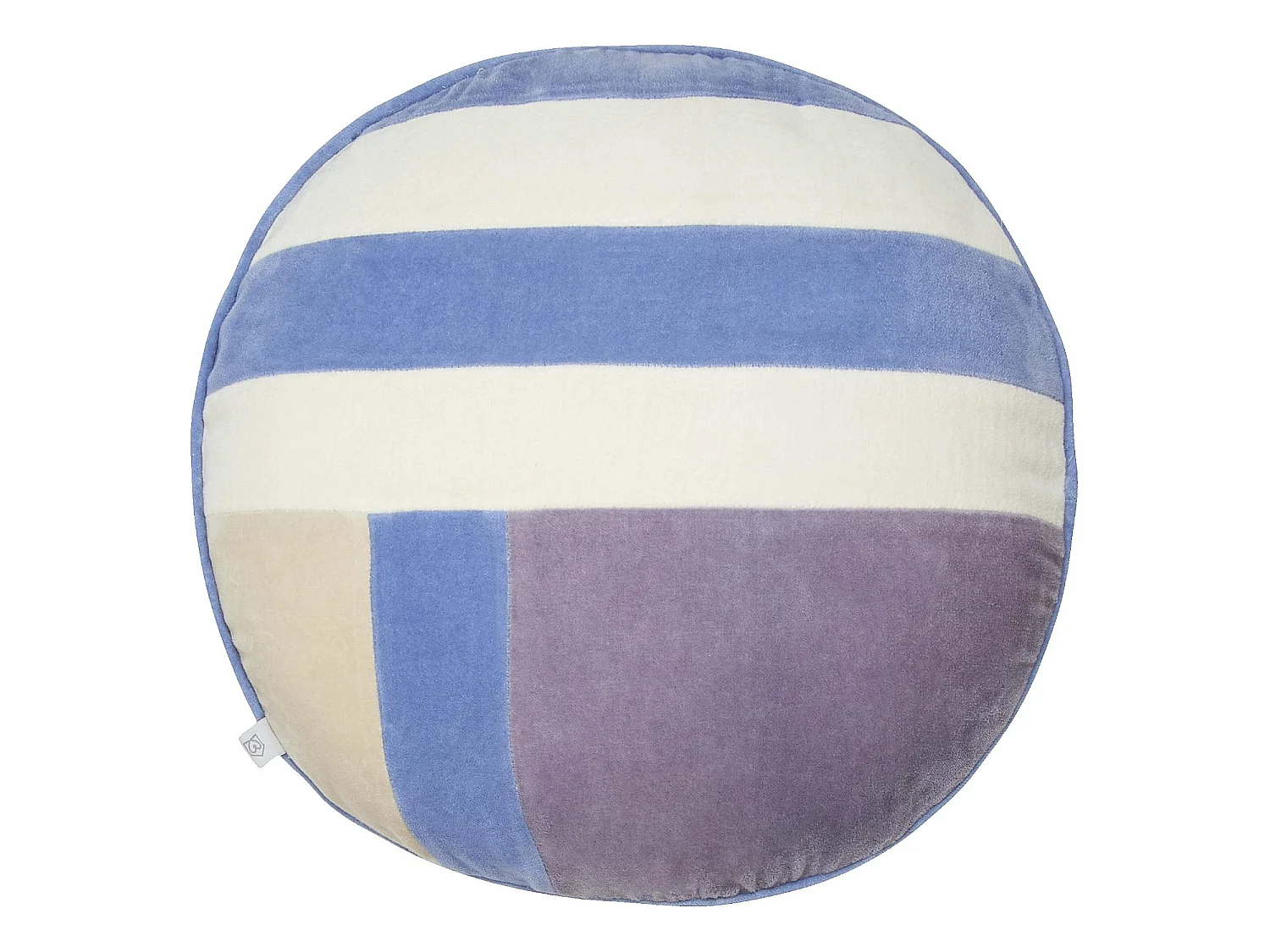 Habitat - Coussin rond en velours - 40 cm - Lilas - Prune